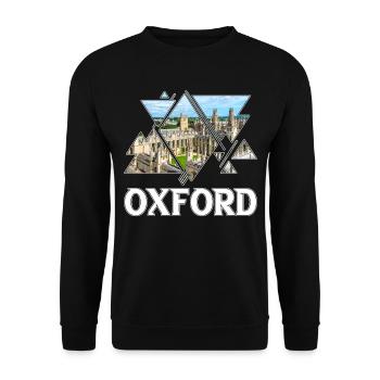 Oxford Angleterre UK City Skyline Accueil Amour - Sweat-shirt Unisexe - noir - Devant - Alina (178cm) & Michal (187cm)
