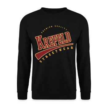 Krefeld Germany College High School Style - Unisex Sweatshirt - black - Front - Alina (178cm) & Michal (187cm)