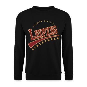 Leipzig Germany College High School Style - Unisex Sweatshirt - black - Front - Alina (178cm) & Michal (187cm)