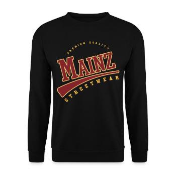 Mainz Germany College High School Style - Unisex Sweatshirt - black - Front - Alina (178cm) & Michal (187cm)