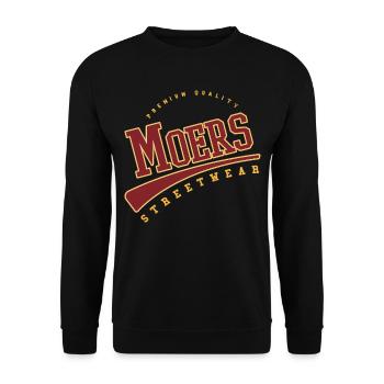 Moers Germany College High School Style - Unisex Sweatshirt - black - Front - Alina (178cm) & Michal (187cm)