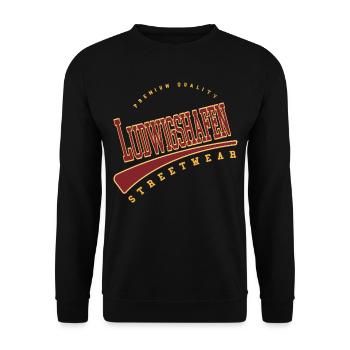 Ludwigshafen Germany College High School Style - Unisex Sweatshirt - black - Front - Alina (178cm) & Michal (187cm)