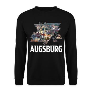 Augsbourg Allemagne Ville Skyline Home Love - Sweat-shirt Unisexe - noir - Devant - Alina (178cm) & Michal (187cm)