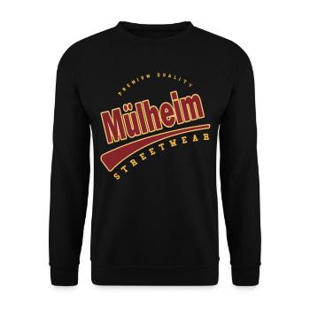 Mülheim Germany College High School Style - Unisex Sweatshirt - black - Front - Alina (178cm) & Michal (187cm)