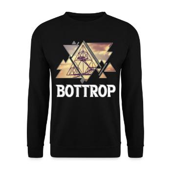 Bottrop Germany City Skyline Home Love - Unisex Sweatshirt - black - Front - Alina (178cm) & Michal (187cm)