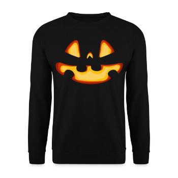 Citrouille d’Halloween | Costume d’Halloween - Sweat-shirt Unisexe - noir - Devant - Alina (178cm) & Michal (187cm)