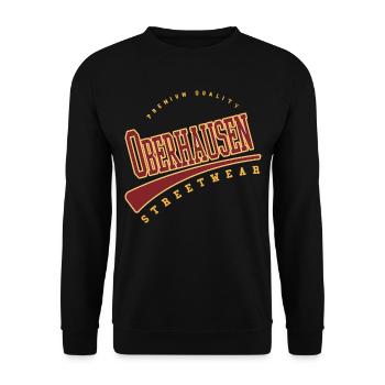 Oberhausen Germany College High School Style - Unisex Sweatshirt - black - Front - Alina (178cm) & Michal (187cm)