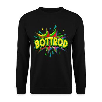 Bottrop Germany City Pop Art Comic Art - Unisex Sweatshirt - black - Front - Alina (178cm) & Michal (187cm)