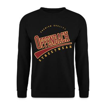 Offenbach Germany College High School Style - Unisex Sweatshirt - black - Front - Alina (178cm) & Michal (187cm)