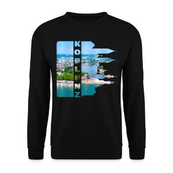 Koblenz Germany City Skyline Home Love - Unisex Sweatshirt - black - Front - Alina (178cm) & Michal (187cm)