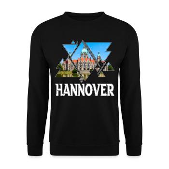 Hanovre Allemagne Ville Skyline Home Love - Sweat-shirt Unisexe - noir - Devant - Alina (178cm) & Michal (187cm)