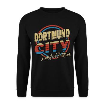 Dortmund Allemagne City Police 80s Style - Sweat-shirt Unisexe - noir - Devant - Alina (178cm) & Michal (187cm)