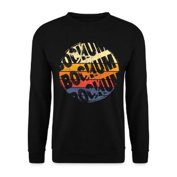 Bochum Deutschland Stadt Vintage Retro Skyline - Unisex Pullover - Schwarz - Vorne - Alina (178cm) & Michal (187cm)