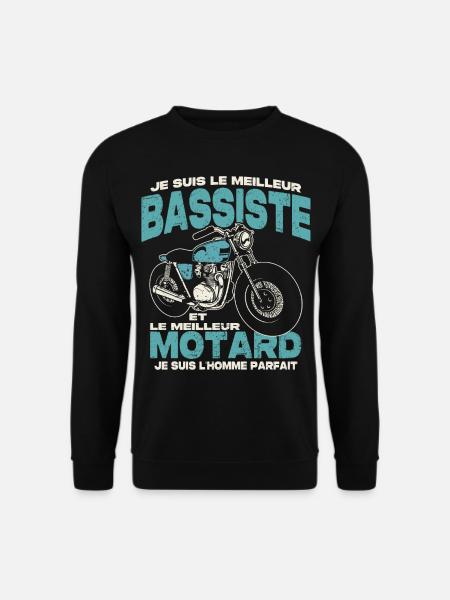 Le meilleur bassiste et le meilleur motard - Sweat-shirt Unisexe - noir