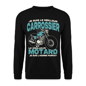 Le meilleur carrossier et le meilleur motard - Sweat-shirt Unisexe - noir - Devant - Alina (178cm) & Michal (187cm)