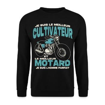 Le meilleur cultivateur et le meilleur motard - Sweat-shirt Unisexe - noir - Devant - Alina (178cm) & Michal (187cm)