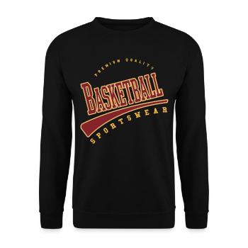 Basketball Sports College High School Style - Unisex Sweatshirt - black - Front - Alina (178cm) & Michal (187cm)