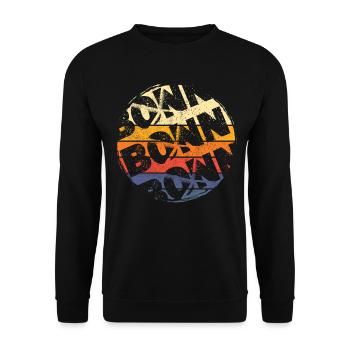 Bonn Deutschland Stadt Vintage Retro Skyline - Unisex Pullover - Schwarz - Vorne - Alina (178cm) & Michal (187cm)