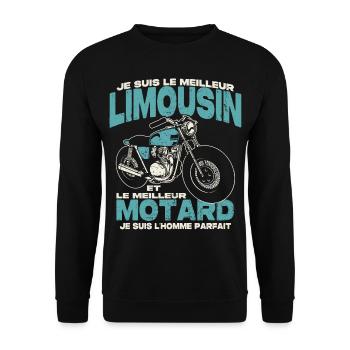 Le meilleur limousin et le meilleur motard - Sweat-shirt Unisexe - noir - Devant - Alina (178cm) & Michal (187cm)