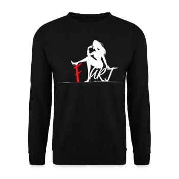 F. Art - Unisex Pullover - Schwarz - Vorne - Alina (178cm) & Michal (187cm)