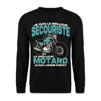 Le meilleur secouriste et le meilleur motard - Sweat-shirt Unisexe - noir - Devant - Alina (178cm) & Michal (187cm)