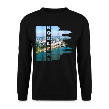 Koblenz Germany City Skyline Home Love - Unisex Sweatshirt - black - Front - Alina (178cm) & Michal (187cm)