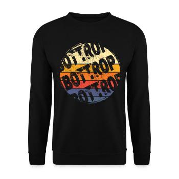Bottrop Germany City Vintage Retro Skyline - Unisex Sweatshirt - black - Front - Alina (178cm) & Michal (187cm)