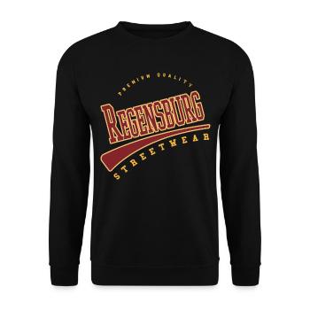 Regensburg Germany College High School Style - Unisex Sweatshirt - black - Front - Alina (178cm) & Michal (187cm)