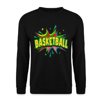 Basketball Pop Art Comic Art Basketball Players - Unisex Sweatshirt - black - Front - Alina (178cm) & Michal (187cm)