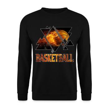 Basketball Fire Basketball Player Sports Player - Unisex Sweatshirt - black - Front - Alina (178cm) & Michal (187cm)