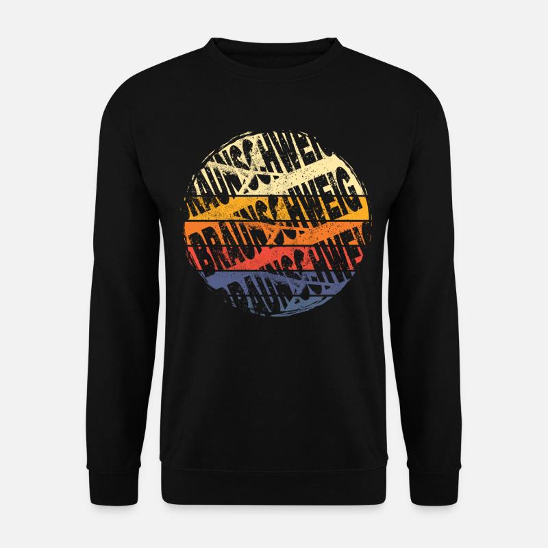 Braunschweig Deutschland Stadt Vintage Retro - Unisex Pullover - Schwarz