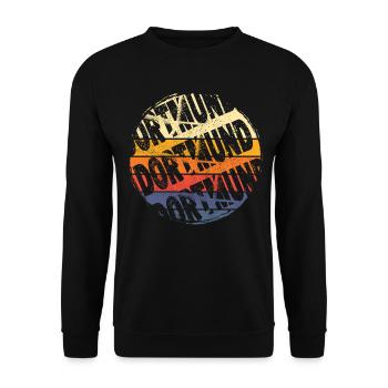 Dortmund Allemagne Ville Vintage Rétro Skyline - Sweat-shirt Unisexe - noir - Devant - Alina (178cm) & Michal (187cm)