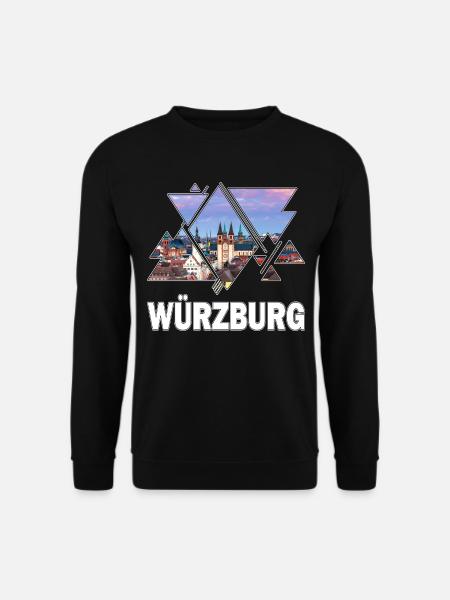 Würzburg Deutschland Stadt Skyline Heimat Liebe - Unisex Pullover - Schwarz