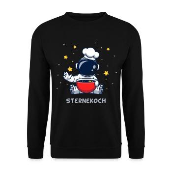 SterneKoch (Sternchen-Suppe-Edition) - Unisex Pullover - Schwarz - Vorne - Alina (178cm) & Michal (187cm)