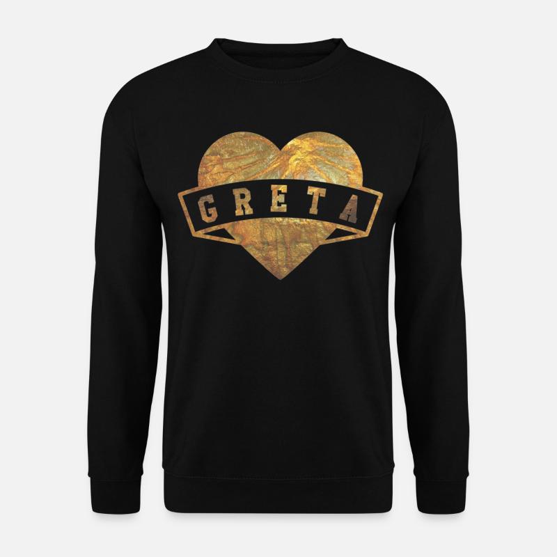 Greta Herzen Gold - Unisex Pullover - Schwarz