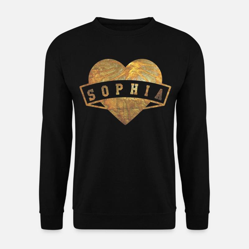 Sophia Herzen Gold - Unisex Pullover - Schwarz