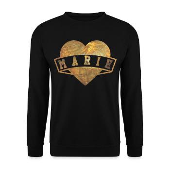 Marie Herzen Gold - Unisex Sweatshirt - black - Front - Alina (178cm) & Michal (187cm)