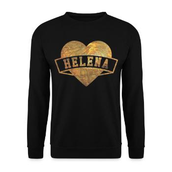 Helena Hearts Gold - Unisex Sweatshirt - black - Front - Alina (178cm) & Michal (187cm)