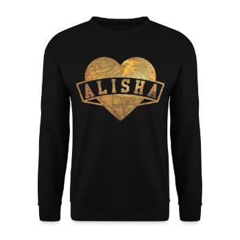 Alisha Hearts Gold - Sweat-shirt Unisexe - noir - Devant - Alina (178cm) & Michal (187cm)