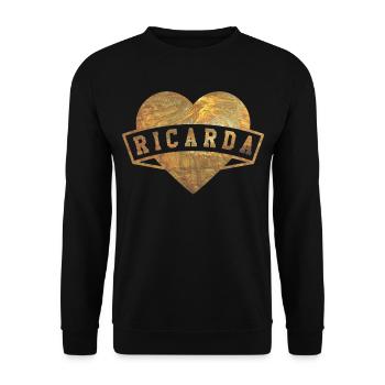 Ricarda Hearts Gold - Unisex Sweatshirt - black - Front - Alina (178cm) & Michal (187cm)