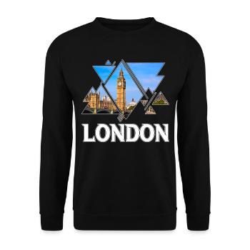 Londres Angleterre Royaume-Uni City Skyline Home Love - Sweat-shirt Unisexe - noir - Devant - Alina (178cm) & Michal (187cm)