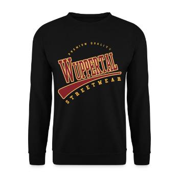 Wuppertal Germany College High School Style - Unisex Sweatshirt - black - Front - Alina (178cm) & Michal (187cm)