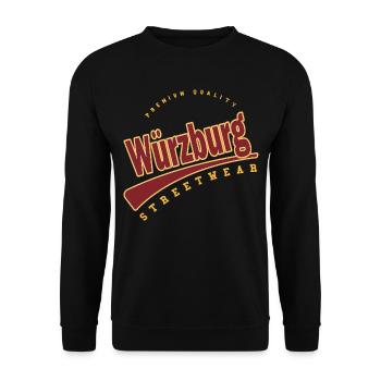 Würzburg Germany College High School Style - Unisex Sweatshirt - black - Front - Alina (178cm) & Michal (187cm)