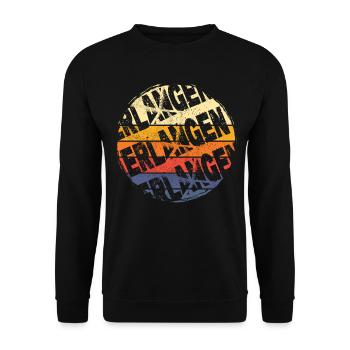 Erlangen Germany City Vintage Retro Skyline - Unisex Sweatshirt - black - Front - Alina (178cm) & Michal (187cm)