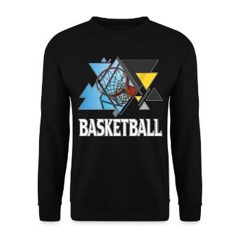 Basketball Basket Basketball Player Sport Triangle - Unisex Sweatshirt - black - Front - Alina (178cm) & Michal (187cm)