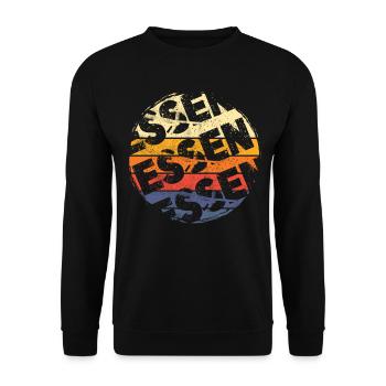 Food Germany City Vintage Retro Skyline - Sweat-shirt Unisexe - noir - Devant - Alina (178cm) & Michal (187cm)