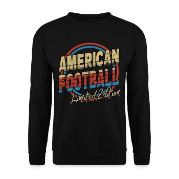 Football américain Vintage Retro Player USA Sports - Sweat-shirt Unisexe - noir - Devant - Alina (178cm) & Michal (187cm)