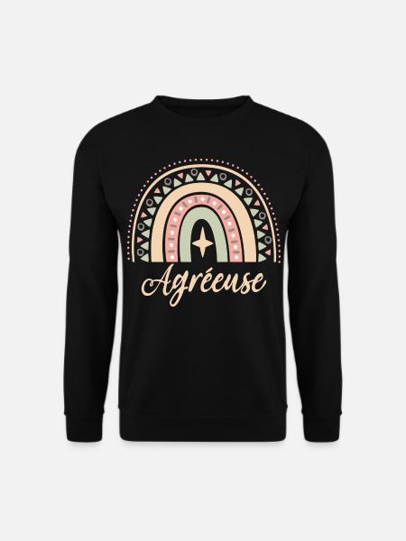 Cadeau Agréeuse. Boho Rainbow agréeuse. - Sweat-shirt Unisexe - noir