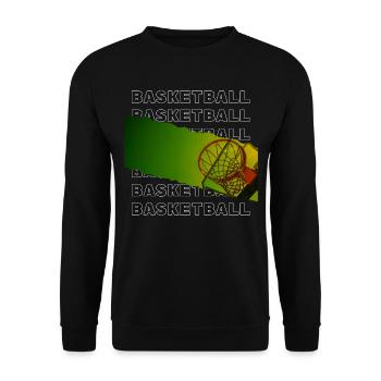 Basketteur Basketteur Basket Dunking Sport Vintage - Sweat-shirt Unisexe - noir - Devant - Alina (178cm) & Michal (187cm)