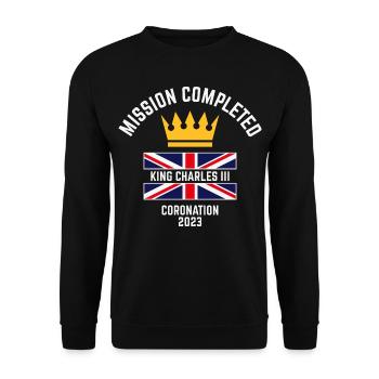 Mission accomplie / King Charles 3e (4C) - Sweat-shirt Unisexe - noir - Devant - Alina (178cm) & Michal (187cm)